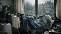 Was binnen drogen zonder gedoe: zo maak je met luchtstroming je wasrek veel sneller droog