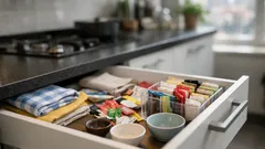 Deze zakdoek-standaard maakt elke lade in één keer overzichtelijk (ook voor kruiden en pleisters)